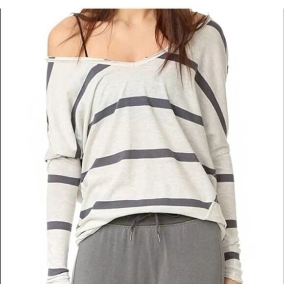 Free People We The Free Women's Upstate Striped Long Sleeve Dolman Tee Size XS - Picture 2 of 8